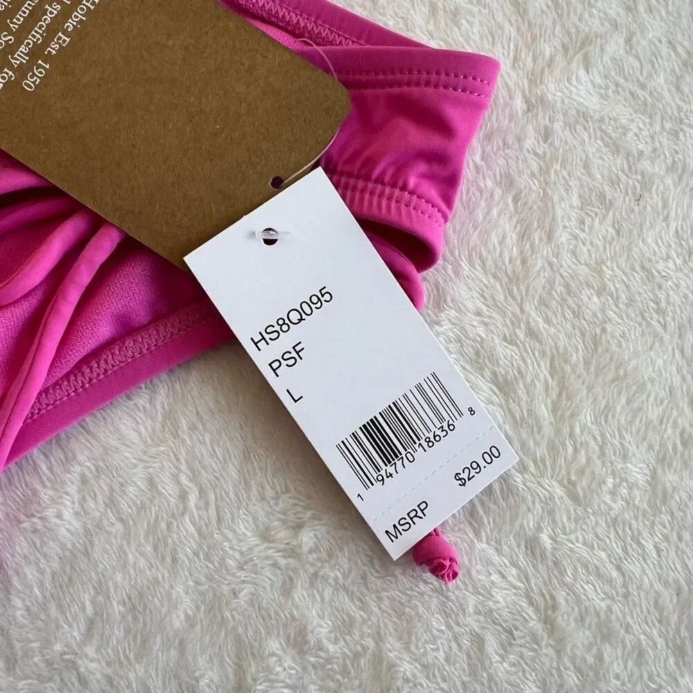 Hobie Pink Bikini Bottoms Side Ties Large NEW - Picture 4 of 7